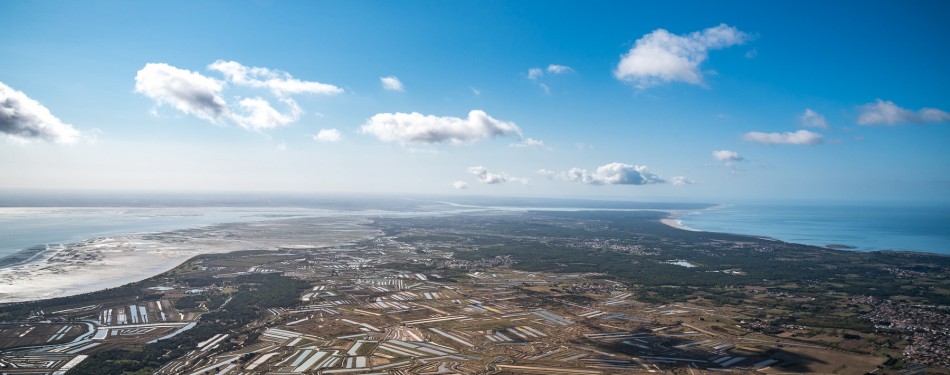 Vues du ciel en paramoteur de l'Estuaire de la Seudre